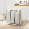 Rolling Triple Sorter - Brightroom™: Multicolor Laundry Hamper With Wheels, Polyester & Steel Frame, 3 Sorter Bags -Brightroom GUEST ea2ec001 902a 4de4 b2a0 dc6f56fdf803
