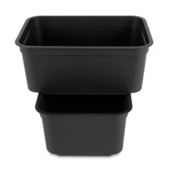Folio Heavy Duty Storage Bin - Brightroom™: Black Plastic, Stackable, Portable, Universal Storage, 18.6 Volume Capacity -Brightroom GUEST ee14b593 cc34 4c72 91e8 62aae3e4c3b8