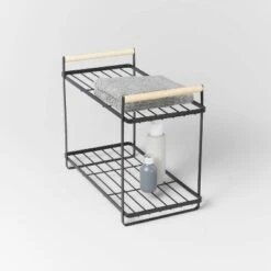 Wood Handle Tiered Vanity Organizer Black - Brightroom™ -Brightroom GUEST ef9f504c 19ce 47b2 a3eb d9c7c36c8651