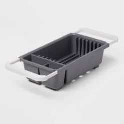 Over The Sink Dish Drainer Gray - Brightroom™: Freestanding Dish Drying Rack & Sponge Holder, Polypropylene, Hand Wash 7 Over The Sink Dish Drainer Gray - Brightroom™: Freestanding Dish Drying Rack & Sponge Holder, Polypropylene, Hand Wash -Brightroom GUEST f0abe2e5 840d 4c5b 8b99 286f0c13e874