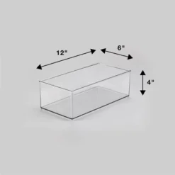 12" X 6" X 4" All Purpose Storage 1/2 Storage Bin - Brightroom™: Clear Plastic Decorative Container, No Assembly Required -Brightroom GUEST f40cd530 aa3a 4fec 8c26 2bcdd5a30536