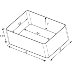 9"x6"x3.25" Large Plastic Bathroom Tray Clear - Brightroom™: Organizer, Stackable Storage, Hand Washable -Brightroom GUEST f49cbebe cb0a 4a04 87bb 465c1cdf3247