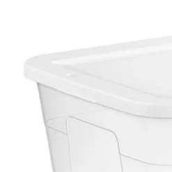 56qt Clear Non-Latching Storage Box With White Lid - Brightroom™ -Brightroom GUEST f7f3cdc5 96e4 4e69 adb0 5b41364d564f