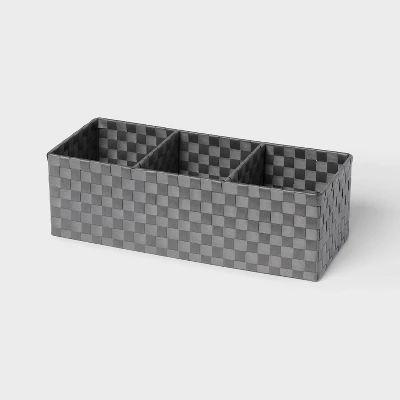 Woven Plastic 3 Compartment Bin - Brightroom™ 5 Woven Plastic 3 Compartment Bin - Brightroom™ - Image 3