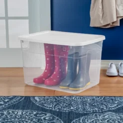 70qt Clear Storage Box With White Lid - Brightroom™ 12 70qt Clear Storage Box With White Lid - Brightroom™ -Brightroom GUEST ffb54947 63f4 4e3a 87d5 725e3277fd23