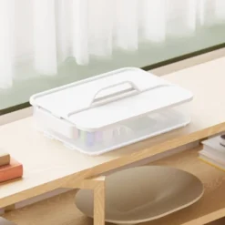 Click In Place 6.7qt Clear Shallow Plastic Storage Bin With White Latch For Home And Office Organization - Brightroom™ 18 Click In Place 6.7qt Clear Shallow Plastic Storage Bin With White Latch For Home And Office Organization - Brightroom™ -Brightroom GUEST ffd88927 ddb5 48af 946a 3273e62a3092